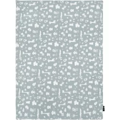 Alvi® Babydecke Jersey Animals Blau 75 X 100 Cm