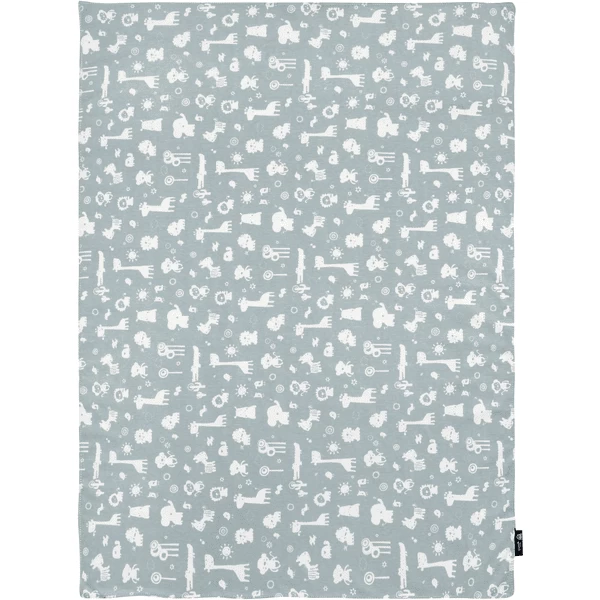 Alvi® Babydecke Jersey Animals Blau 75 X 100 Cm 1 Alvi® Babydecke Jersey Animals Blau 75 X 100 Cm