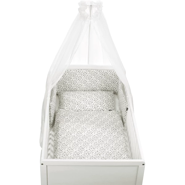 Alvi® Bettset 4-tlg. Petit Fleurs Grün/weiß 100 X 135 Cm 1 Alvi® Bettset 4-tlg. Petit Fleurs Grün/weiß 100 X 135 Cm