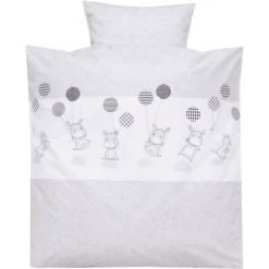 Alvi Bettwäsche 80 X 80 Cm, Hippo Silber