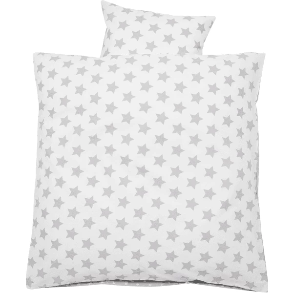 Alvi Bettwäsche 80 X 80 Cm, Stars Silber 1 Alvi Bettwäsche 80 X 80 Cm, Stars Silber