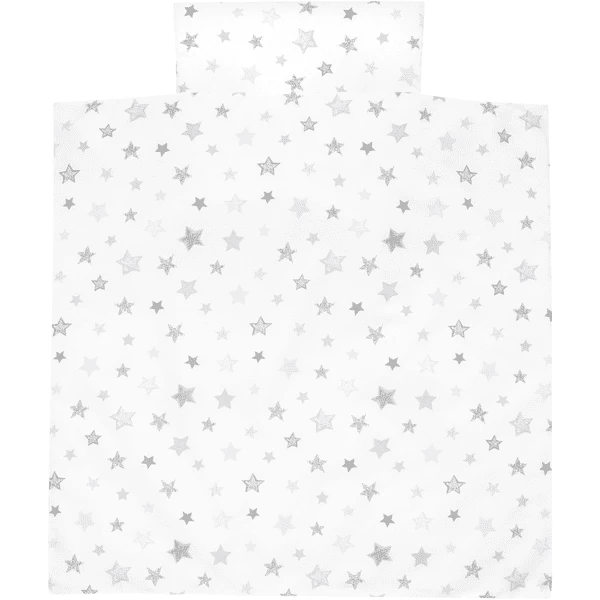 Alvi Bettwäsche 80 X 80 Cm, Sterne Silbergrau Exklusiv 1 Alvi Bettwäsche 80 X 80 Cm, Sterne Silbergrau Exklusiv