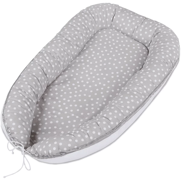 Babybay® Kuschelnest Perlgrau Punkte Weiß 1 Babybay® Kuschelnest Perlgrau Punkte Weiß