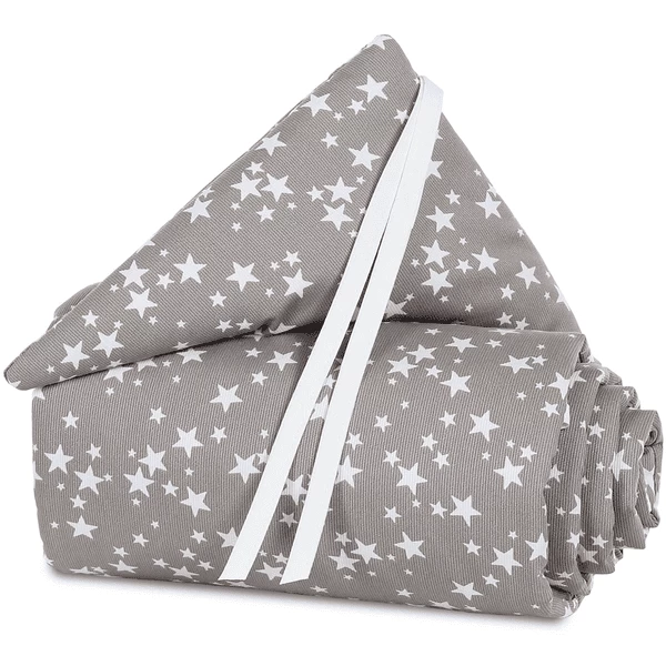 Babybay® Nestchen Piqué Boxspring XXL Taupe Sterne Weiß 1 Babybay® Nestchen Piqué Boxspring XXL Taupe Sterne Weiß