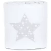 Babybay Nestchen Piqué Boxspring XXl Weiß Stern Perlgrau