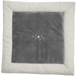 Be Be 's Collection Krabbeldecke Sternchen Grau 100x100 Cm