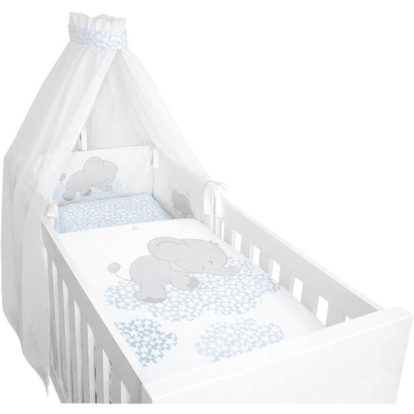 Bebella Vital Bettset 4-tlg. Lunafant Blau 1 Bebella Vital Bettset 4-tlg. Lunafant Blau