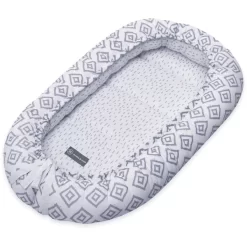 Emma & Noah Kuschelnest Rauten Blau