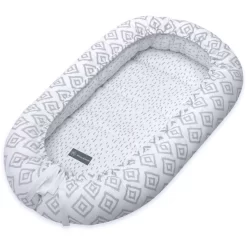 Emma & Noah Kuschelnest Rauten Grau