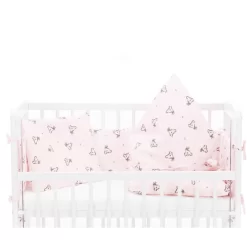 Fillikid Bettset Luxe Für Bett Nino Koala Rosé
