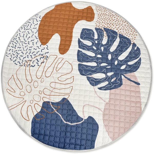 Hakuna Matte Gesteppte Krabbeldecke – Boho Blätter 1 Hakuna Matte Gesteppte Krabbeldecke – Boho Blätter