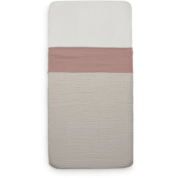 Jollein Bettlaken Wiege 75x100 Cm - Wrinkled - Rosewood 1 Jollein Bettlaken Wiege 75x100 Cm - Wrinkled - Rosewood