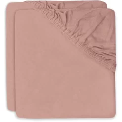 Jollein Spannbettlaken Wiege Jersey 40/50x80/90cm 2-er Pack Rosewood