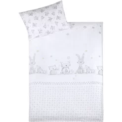 JULIUS ZÖLLNER Bettwäsche 100/135cm Häschen Und Eule Pastell