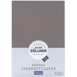 JULIUS ZÖLLNER Spannbetttuch Jersey Anthracite 70 X 140 Cm