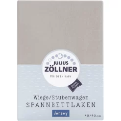 JULIUS ZÖLLNER Spannbetttuch Jersey Für Wiege Taupe