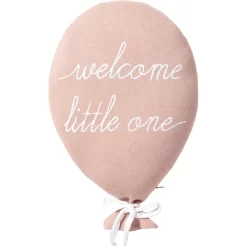 Nordic Coast Company Dekokissen Ballon "welcome Little One" Rosa