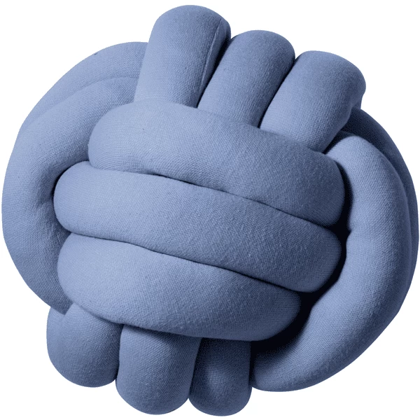 Nordic Coast Company Knotenkissen Jersey Blau 1 Nordic Coast Company Knotenkissen Jersey Blau