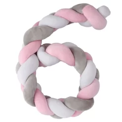 Plastimyr Ziergeflecht Twist 200cm In Grau/rosa/weiß