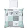 Roba Wiegenbettwäsche 2-teilig Happy Patch Mint 80 X 80 Cm