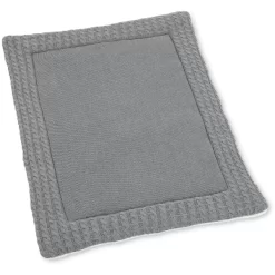 Sterntaler Strick-Krabbeldecke Silber Meliert 100 Cm X 80 Cm