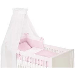 Träumeland Bett-Set 3-tlg 100 X 135cm Krone Rosa