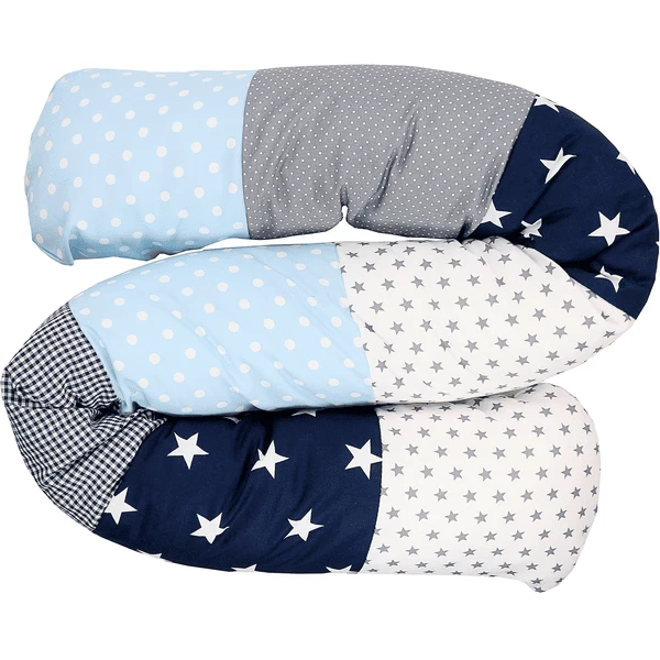 Ullenboom Baby-Bettschlange Blau Hellblau Grau 160 Cm 1 Ullenboom Baby-Bettschlange Blau Hellblau Grau 160 Cm