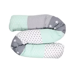 Ullenboom Baby-Bettschlange Mint Grau 160 Cm