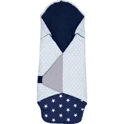 ULLENBOOM® Einschlagdecke Blau Hellblau Grau 98 X 98 X 2 Cm