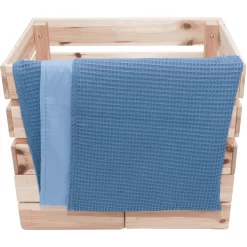 Ullenboom Kuscheldecke Waffelpiqué Blau 70x100 Cm