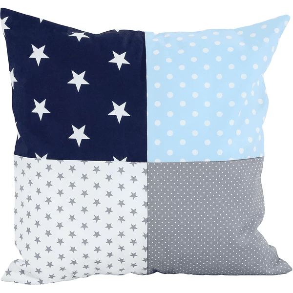 Ullenboom Patchwork Kissenbezug 40 X 40 Cm Blau Hellblau Grau 1 Ullenboom Patchwork Kissenbezug 40 X 40 Cm Blau Hellblau Grau