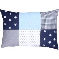 Ullenboom Patchwork Kissenbezug 40 X 60 Cm Blau Hellblau Grau