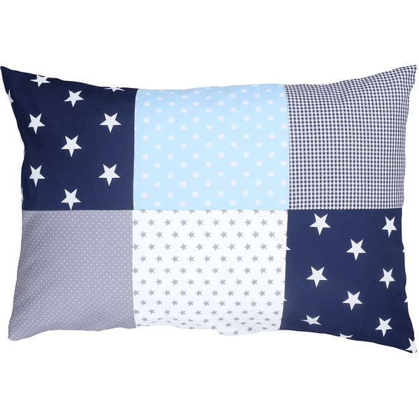 Ullenboom Patchwork Kissenbezug 40 X 60 Cm Blau Hellblau Grau 1 Ullenboom Patchwork Kissenbezug 40 X 60 Cm Blau Hellblau Grau