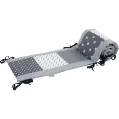 Ullenboom Patchwork-Nestchen Für Babybett 140x70 Cm Graue Sterne (420 Cm Rundum)