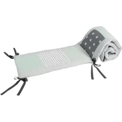 Ullenboom Patchwork-Nestchen Für Babybett 140x70 Cm Mint Grau (210 Cm Kopfbereich)